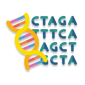 Illustration of a DNA double helix with colorful strands, accompanied by DNA sequences represented by the letters CTAGA, TTCA, AGCT, and ACTA in the background.